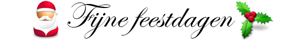 fijne feestdagen